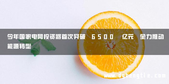 今年国家电网投资将首次突破 6500 亿元 全力推动能源转型